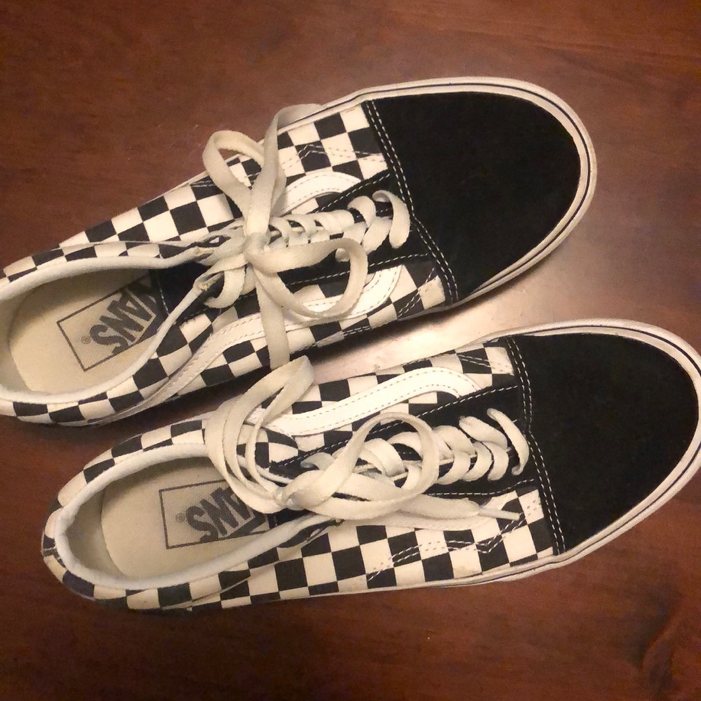 vans checkered old skool black & white